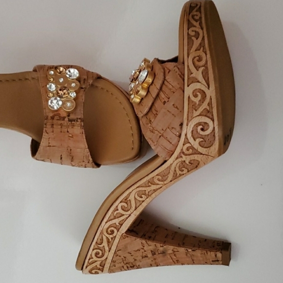 Stuart Weitzman Shoes - Stuart Weitzman Carved Wood, Cork & Crystals